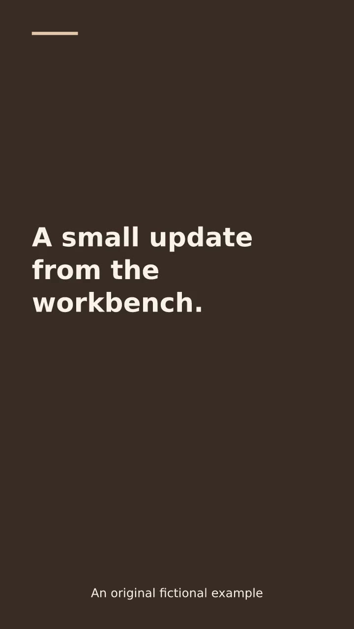 Opening scene of the progress update template